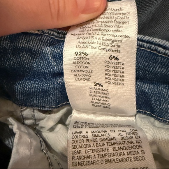 Mother The Looker Crop Distressed Medium Wash Jeans in Graffiti Girl Sz 27 - Picture 9 of 15